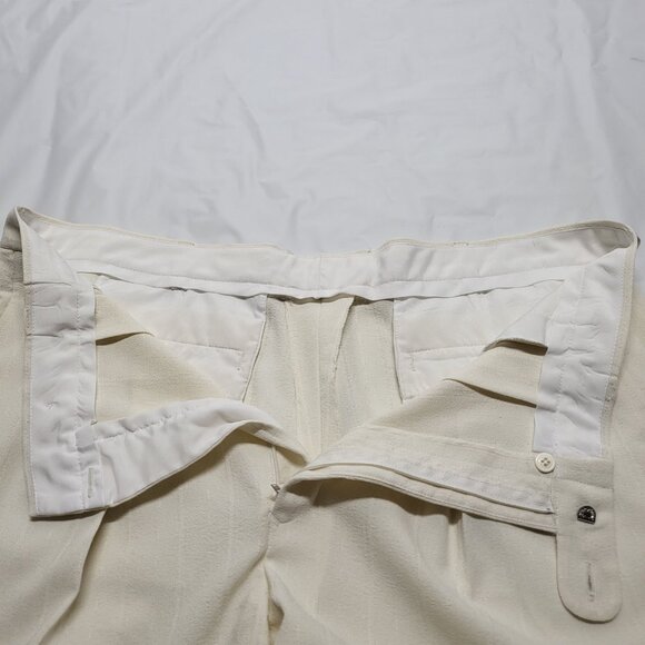 Vintage Virgola Uomo Mens Dress Pants 42 ( Fit 41 X 29 ) Pleated Front Textured - Picture 6 of 15